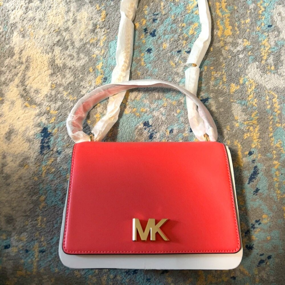 Michael Kors Mott Bag with Gold Chain and Logo